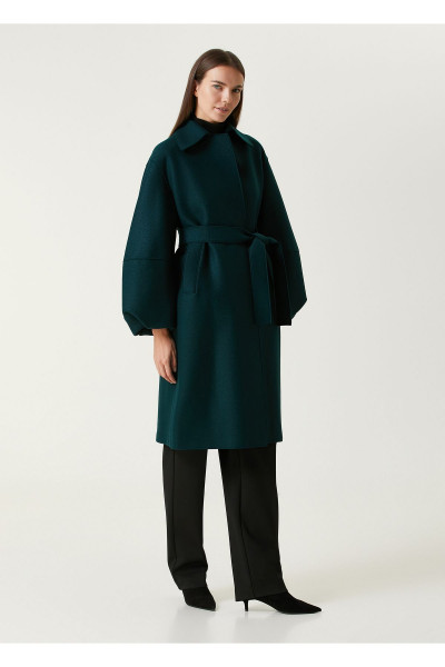 Petrol Yün Palto Beden: 40 Petrol Yün Palto Beden: 40