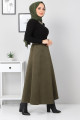 Süet Mevlana Etek Tsd0036 Haki Süet Mevlana Etek Tsd0036 Haki
