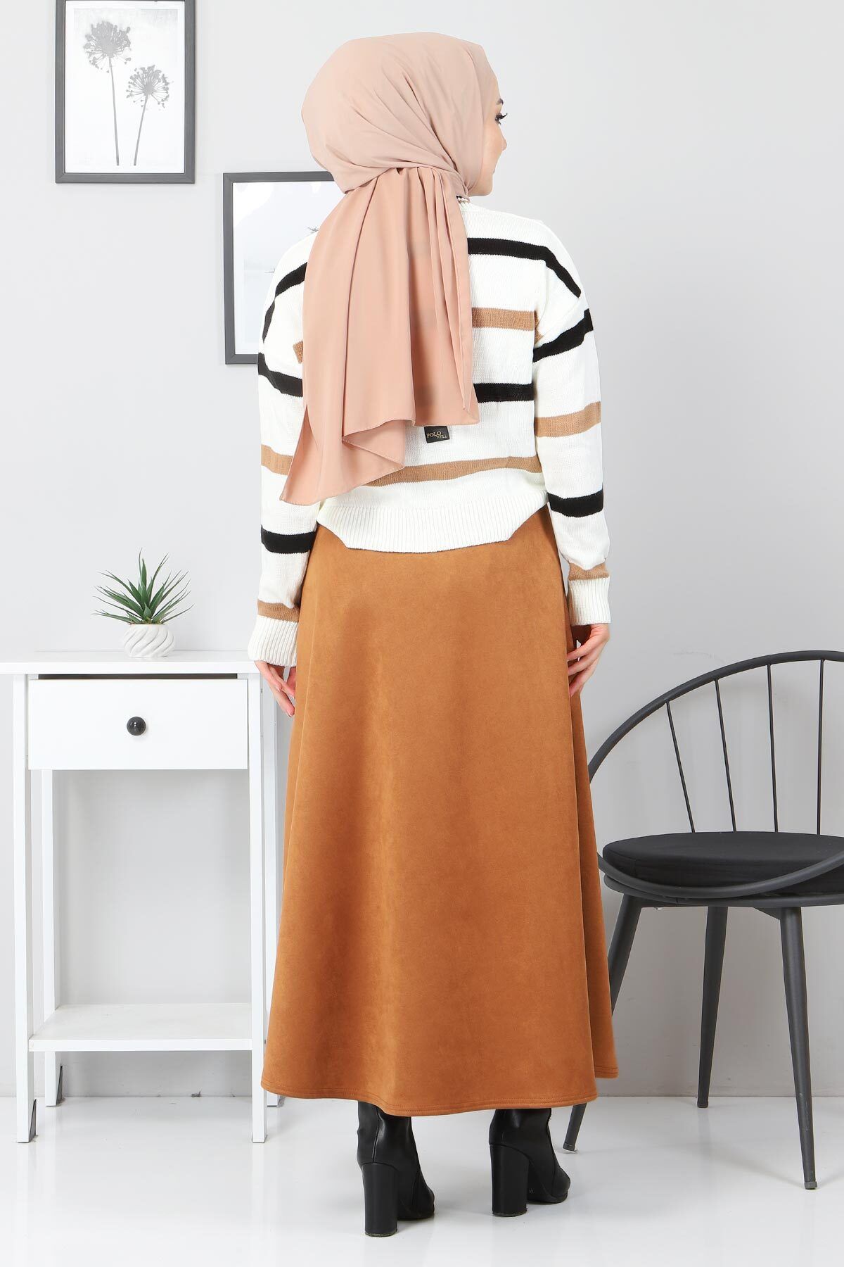 Süet Mevlana Etek Tsd0036 Taba Süet Mevlana Etek Tsd0036 Taba