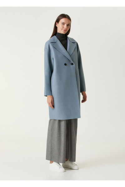 Mavi Kruvaze Yün Palto Beden: 40 Mavi Kruvaze Yün Palto Beden: 40