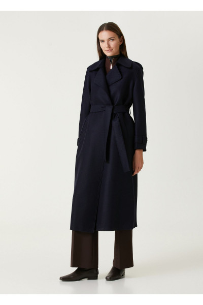 Lacivert Yün Palto Beden: 40 Lacivert Yün Palto Beden: 40