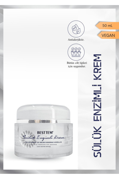 Sülük Enzimli Krem 50ml | Tahriş Önleyici & Hassas Cilt Kremi & Yara İzi Giderici Sülük Enzimli Krem 50ml | Tahriş Önleyici & Hassas Cilt Kremi & Yara İzi Giderici