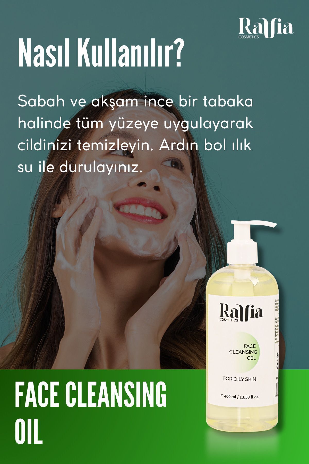 Yağlı Ciltler Için Yüz Yıkama Jeli 400ml, Gözenek Sıkılaştırıcı, Akne Ve Siyah Nokta Karşıtı