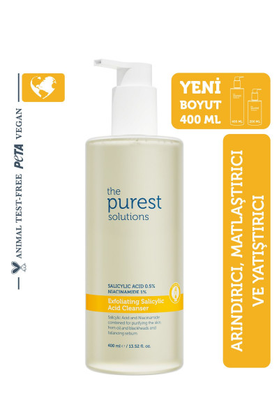 Siyah Nokta Karşıtı Yağlı Ciltler İçin Salisilik Asit Arındırıcı Temizleme Jeli 400 ml Siyah Nokta Karşıtı Yağlı Ciltler İçin Salisilik Asit Arındırıcı Temizleme Jeli 400 ml