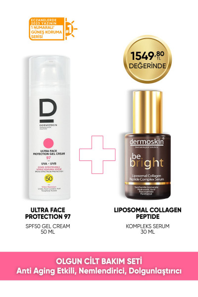 Olgun Cilt Bakım Seti-Ultra Face Protection Güneş Kremi Spf 97 + Be Bright Liposomal Collagen Pepti Olgun Cilt Bakım Seti-Ultra Face Protection Güneş Kremi Spf 97 + Be Bright Liposomal Collagen Pepti