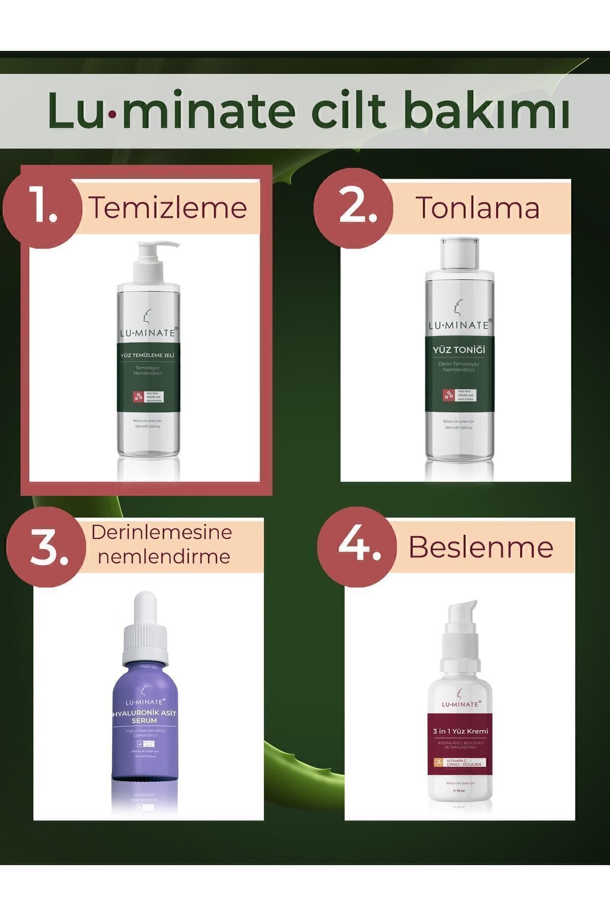 Yüz Temizleme Jeli Akne Ve Sivilce Karşıtı Gözenek Sıkılaştırıcı Su Bazlı Aloe Vera Niacinamide