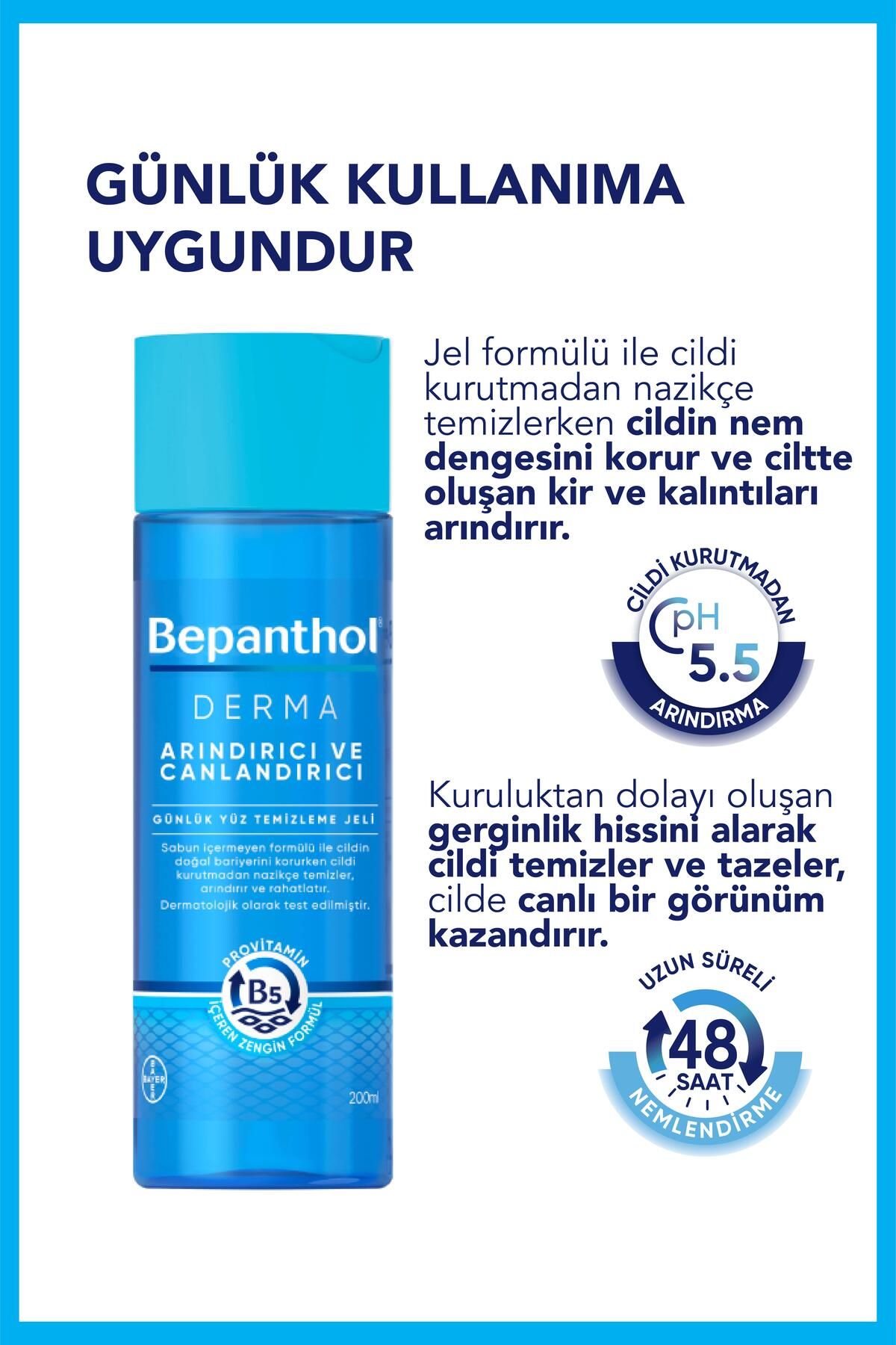 Derma Yüz Temizleme Jeli 200 ml 5 Adet Cilt Bakım Kremi 3.5 G