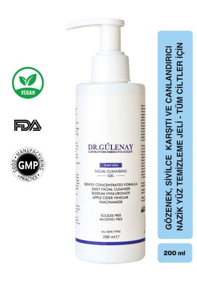 Kuru,hassas,karma Ve Yağlı Ciltler Için Arındırıcı Hyaluronik Asit Etkili Yüz Temizleme Jeli 200 ml Kuru,hassas,karma Ve Yağlı Ciltler Için Arındırıcı Hyaluronik Asit Etkili Yüz Temizleme Jeli 200 ml