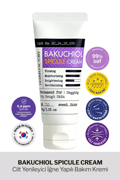 Cilt Yenileyici İğne Yapılı Spikül ve Bakuchiol Krem Derma Factory %0.4 Spicule Cream Cilt Yenileyici İğne Yapılı Spikül ve Bakuchiol Krem Derma Factory %0.4 Spicule Cream