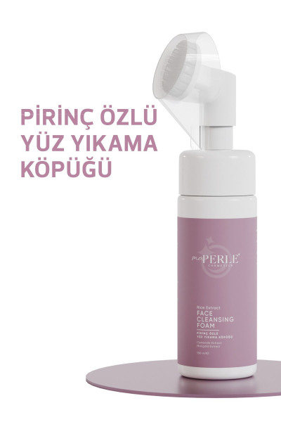 Silikon Fırça Başlıklı Pirinç Özlü Yüz Yıkama Köpüğü Silikon Fırça Başlıklı Pirinç Özlü Yüz Yıkama Köpüğü
