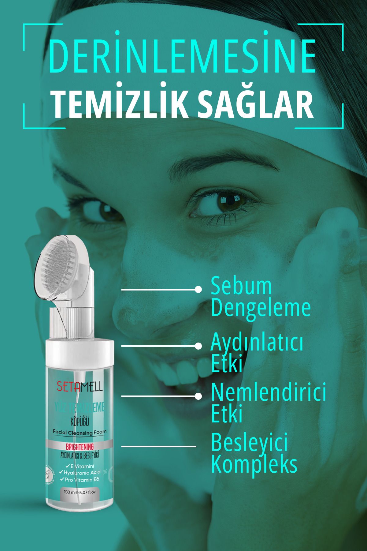 Slikon Başlıklı Siyah Nokta Ve Karşıtı Yüz Temizleme Köpüğü 150 ml