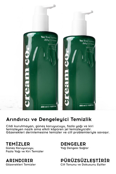 Çay Ağacı Yağı Yüz Temizleme Jeli | 400 ML | Sivilce & Akne Karşıtı | Niasinamid | Tüm Cilt Tipleri Çay Ağacı Yağı Yüz Temizleme Jeli | 400 ML | Sivilce & Akne Karşıtı | Niasinamid | Tüm Cilt Tipleri
