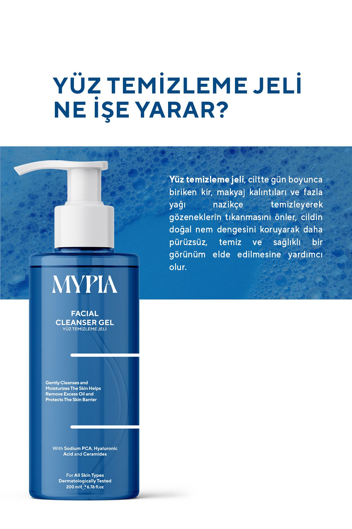 Aydınlatıcı ve Siyah Nokta Karşıtı Ceramide Etkili Tüm Cilt Tiplerine Uygun Yüz Yıkama Jeli 200 ml