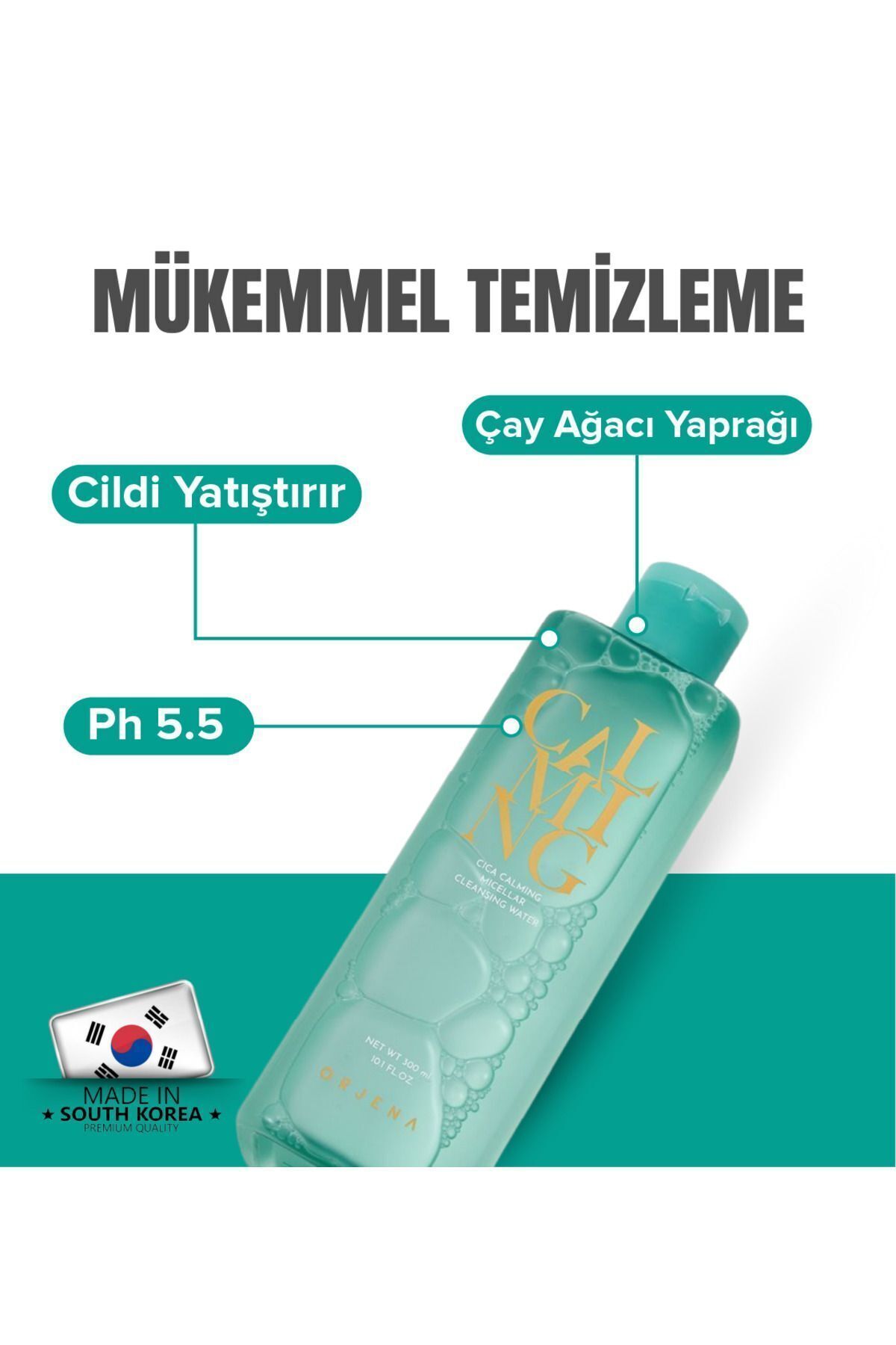 Cica Calming Micellar - Hassasiyet Karşıtı - Yüz Temizleme Suyu - Makyaj Temizleme Suyu 300ml