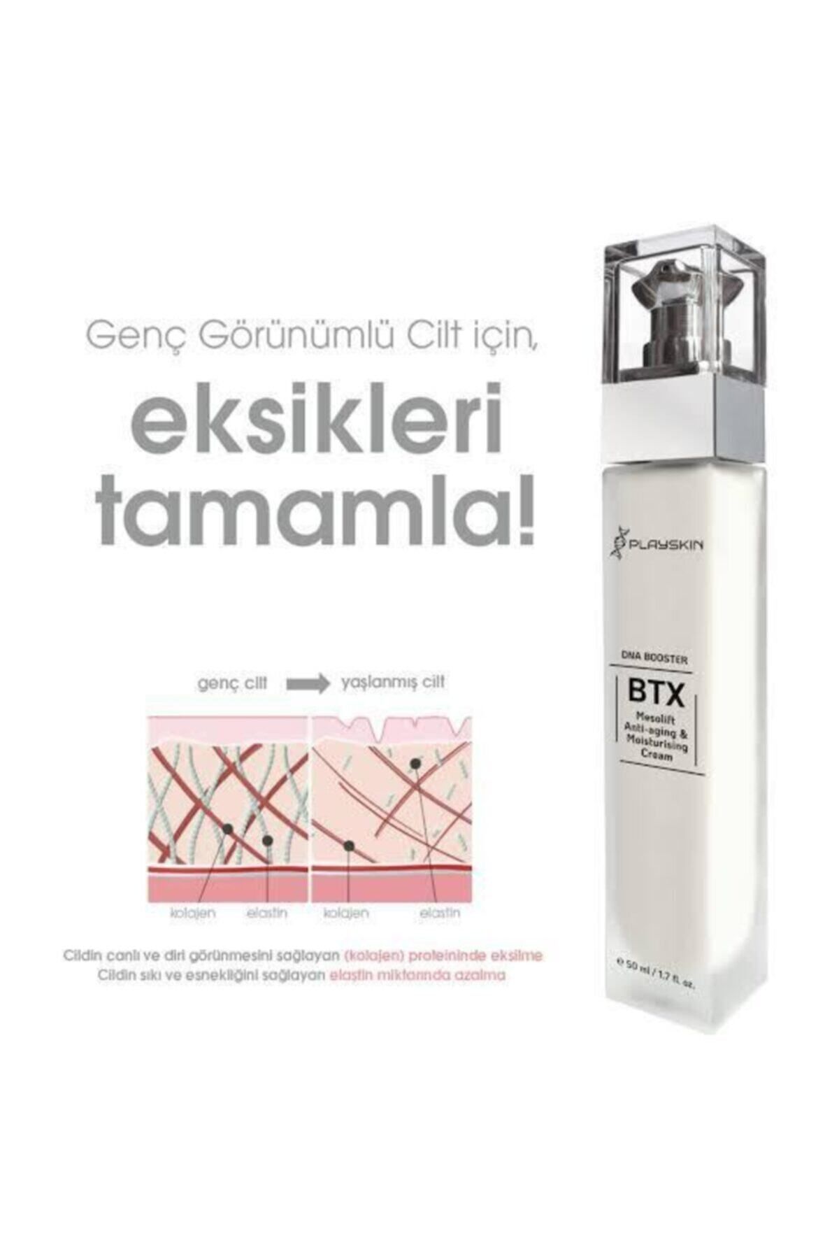 Kırışıklık Karşıtı Botoks Etkili Btx Mesolift Cream 50 ml