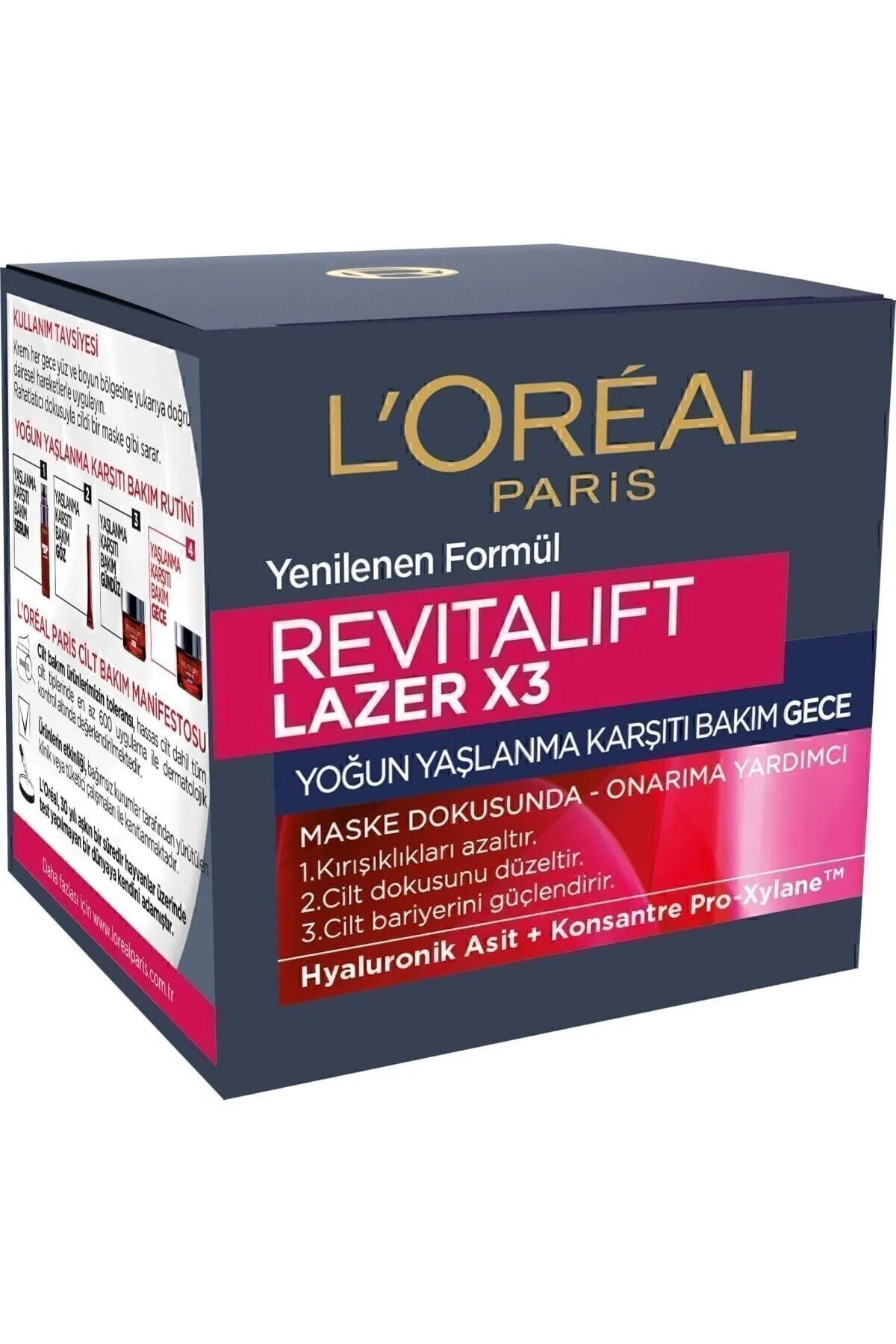 L'oréal Paris Revitalift Lazer X3 Yoğun Yaşlanma Karşıtı Gündüz Bakım Kremi Gece Bakım Kremi 50 ml