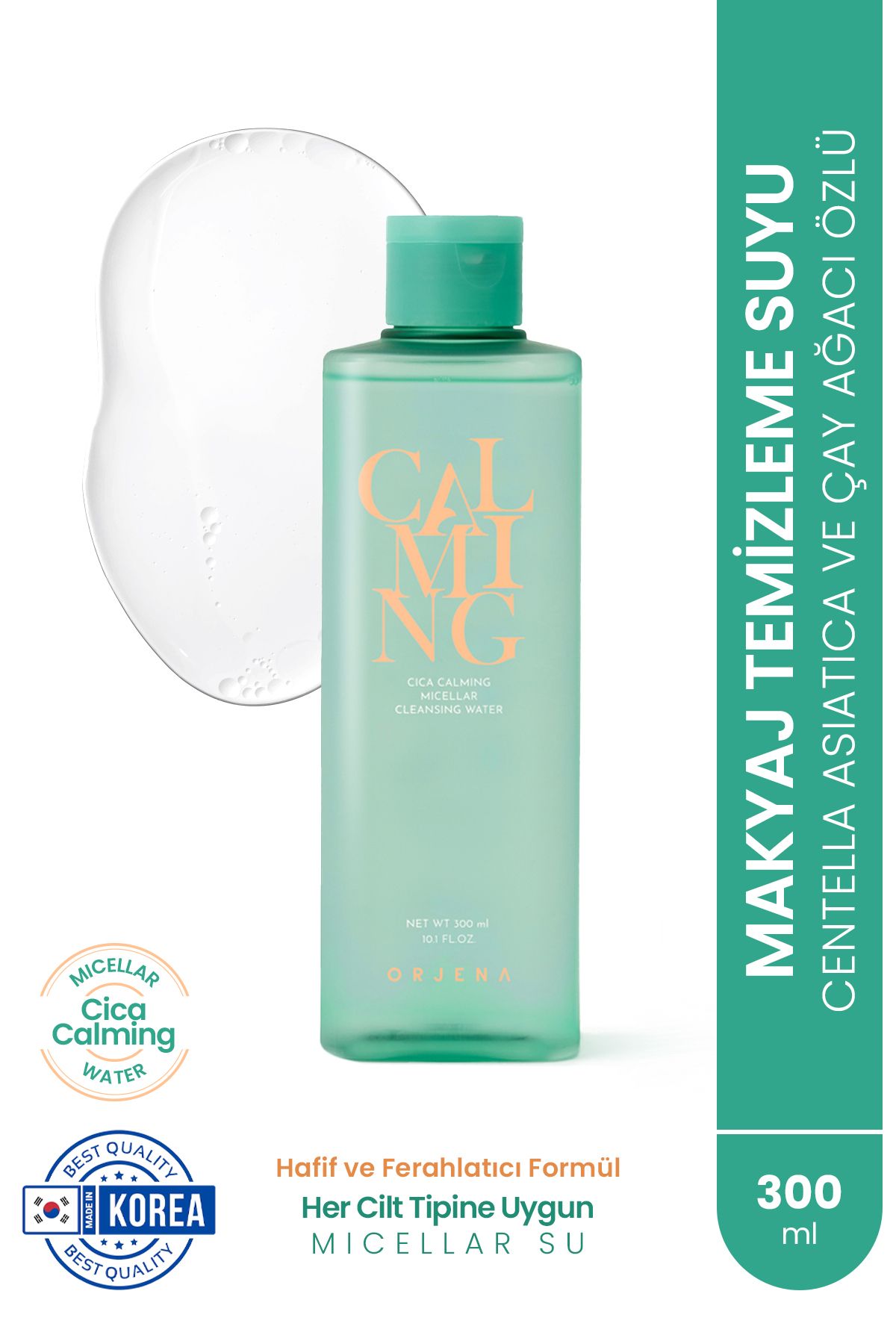 Cica Calming Micellar - Hassasiyet Karşıtı - Yüz Temizleme Suyu - Makyaj Temizleme Suyu 300ml