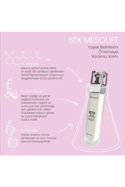 Kırışıklık Karşıtı Botoks Etkili Btx Mesolift Cream 50 ml Kırışıklık Karşıtı Botoks Etkili Btx Mesolift Cream 50 ml