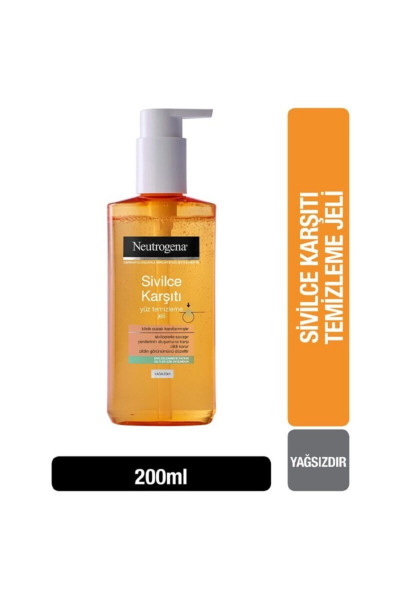 Sivilce Karşıtı Yağsız Yüz Temizleme Jeli 200 ml Sivilce Karşıtı Yağsız Yüz Temizleme Jeli 200 ml