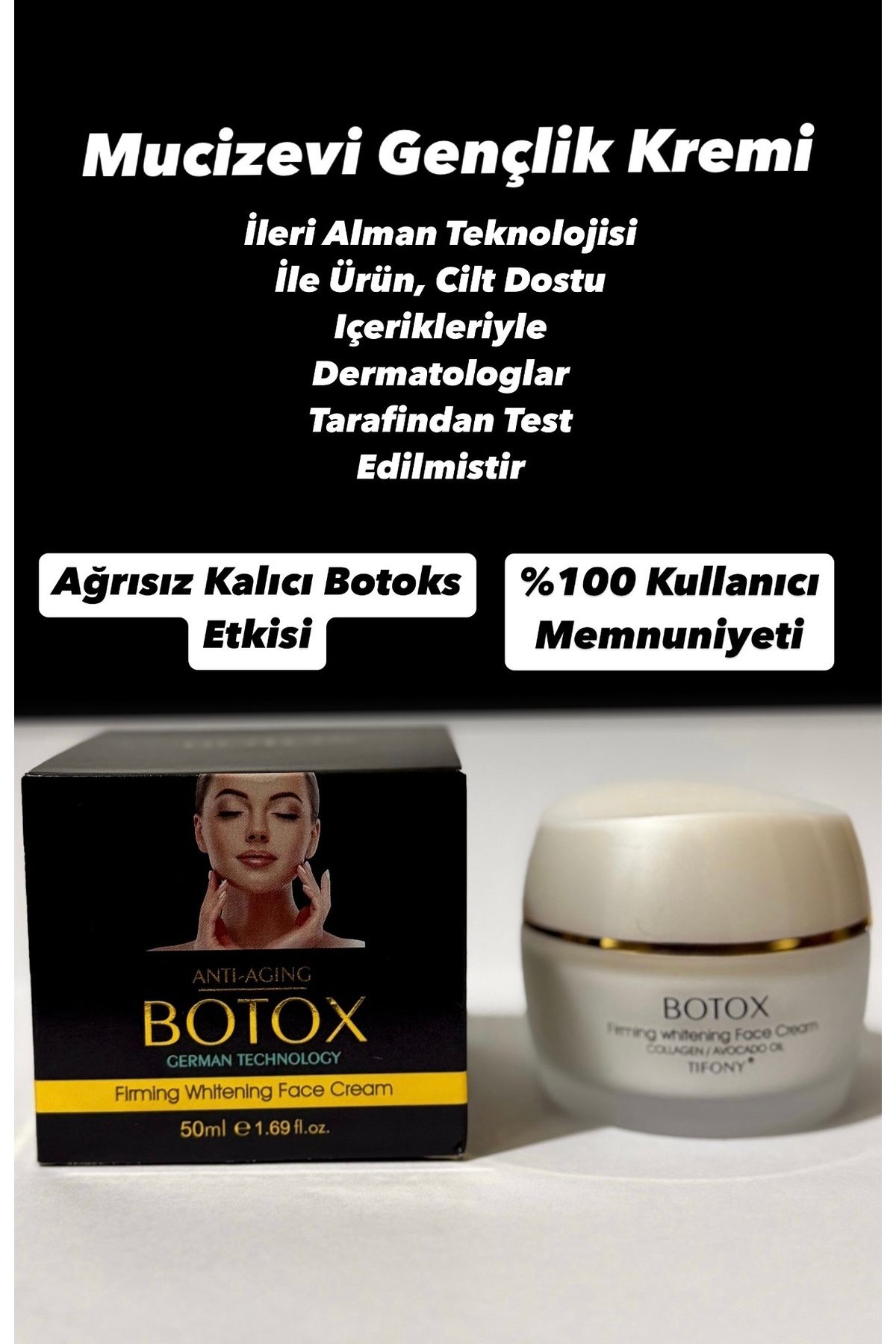 Anti Aging Botoks Krem, Mucizevi Yaslanma Ve Kirisiklik Karsiti Krem,Yüz Kremi, Anti Aging, 50ml