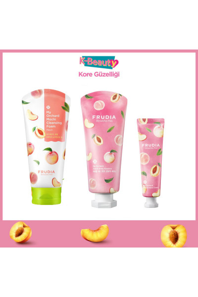 My Orchard Temizleme Köpüğü Şeftali - Vücut Losyonu 200 ml - El Kremi 30 g 3lü Set My Orchard Temizleme Köpüğü Şeftali - Vücut Losyonu 200 ml - El Kremi 30 g 3lü Set