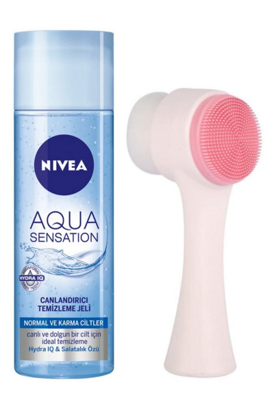 Cilt Temizleme Fırçası Ve Aqua Sensation Canlandırıcı Temizleme Jeli 200ml Cilt Temizleme Fırçası Ve Aqua Sensation Canlandırıcı Temizleme Jeli 200ml
