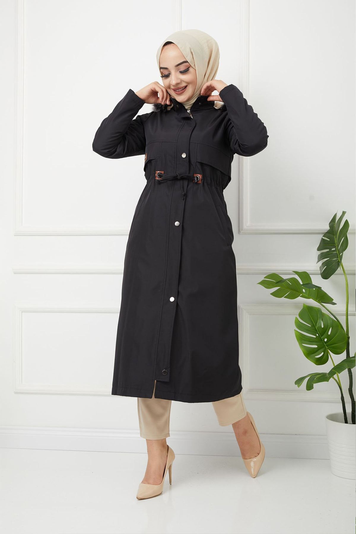 Water Prof Siyah Içi Kürklü Kışlık Battal Mevsimlik Mont & Kaban Water Prof Siyah Içi Kürklü Kışlık Battal Mevsimlik Mont & Kaban