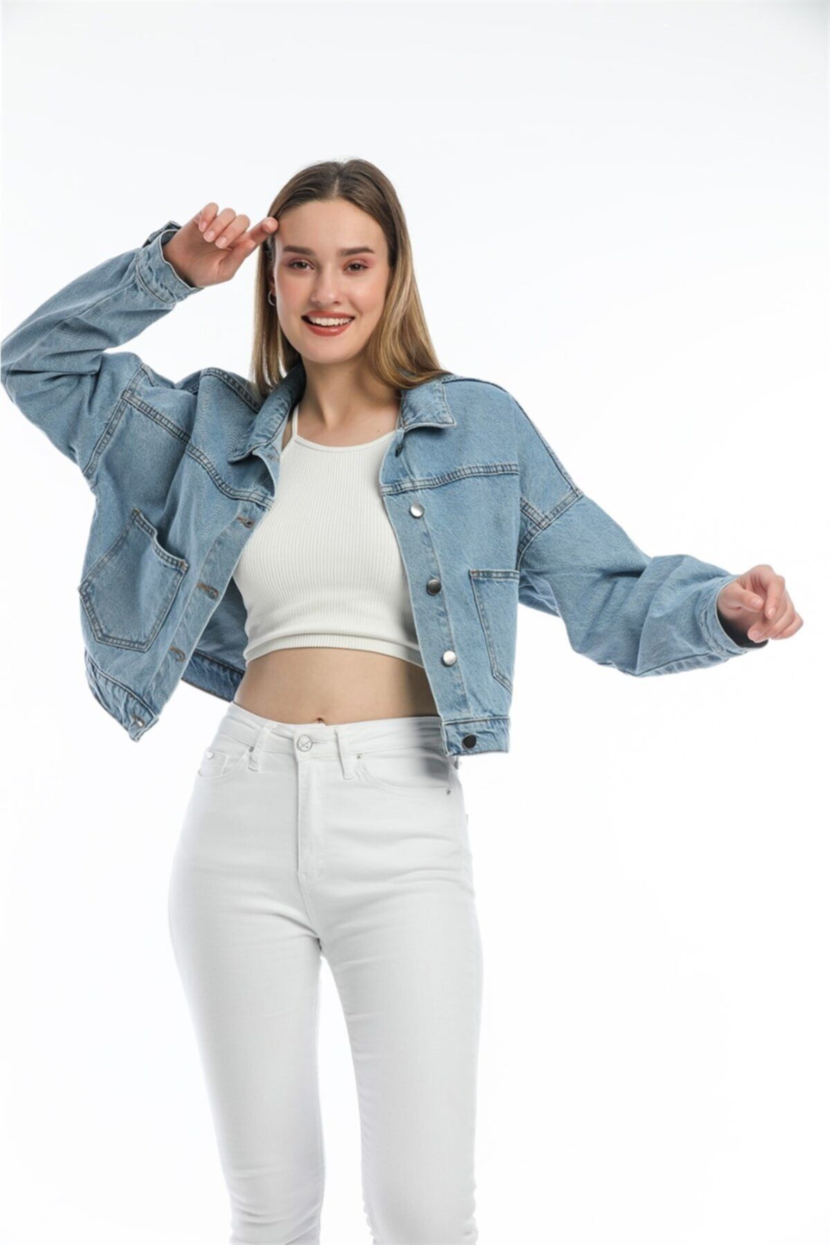 Kadın Yeni Model Kot Ceket 44656 Kadın Yeni Model Kot Ceket 44656