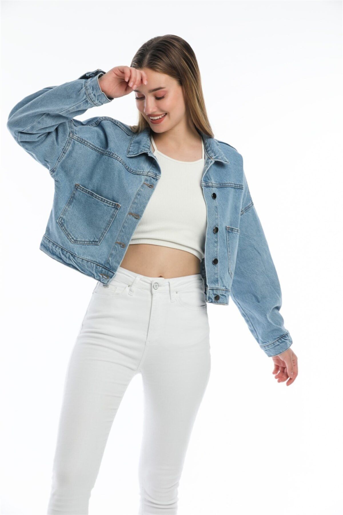 Kadın Yeni Model Kot Ceket 44656 Kadın Yeni Model Kot Ceket 44656