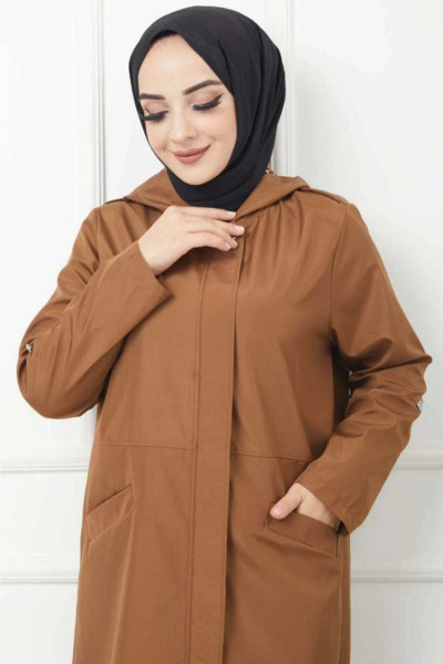 Leopar Desenli Trenckot Taba Leopar Desenli Trenckot Taba