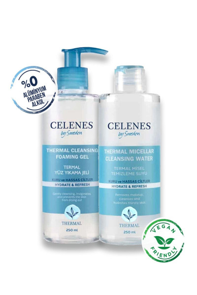 Termal Yüz Temizleme Seti Ikisi Bir Arada Kuru Ve Hassas Ciltler 250 ml + 250 ml Termal Yüz Temizleme Seti Ikisi Bir Arada Kuru Ve Hassas Ciltler 250 ml + 250 ml