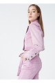 Kruvaze Pembe Denim Ceket Kruvaze Pembe Denim Ceket