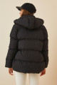 Kadın Siyah Kapüşonlu Oversize Şişme Mont RV00001 Kadın Siyah Kapüşonlu Oversize Şişme Mont RV00001