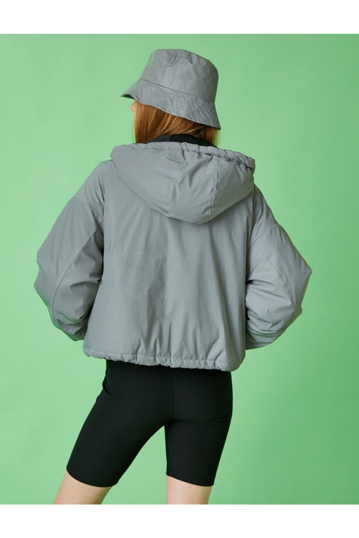 Kapüşonlu Fermuarlı Cepli Mont Kapüşonlu Fermuarlı Cepli Mont