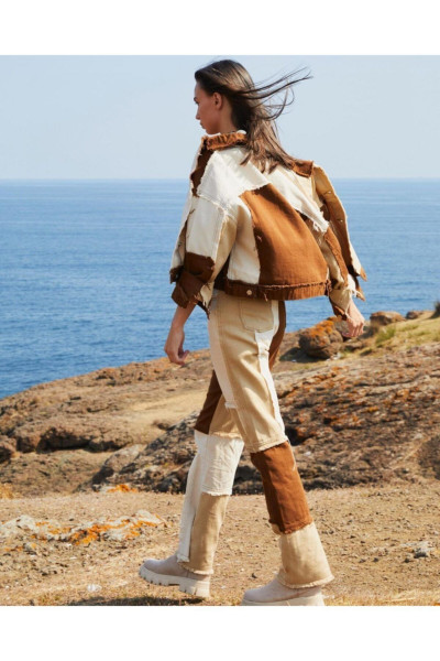 Parçalı Jean Ceket Parçalı Jean Ceket