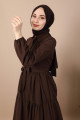 Standart Yaka Elbise Acı Kahve Standart Yaka Elbise Acı Kahve