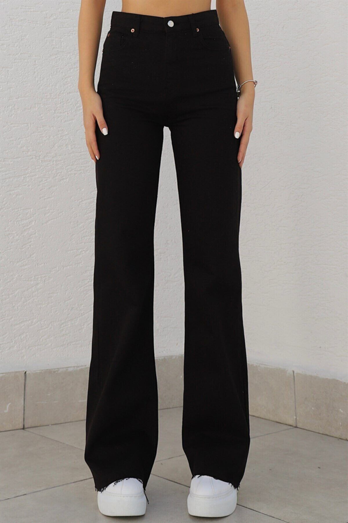 Lussi Power Likralı Kadın Siyah Yüksek Bel Salaş Paça Salaş Jans Kot Pantolon Lvk-001040a Lussi Power Likralı Kadın Siyah Yüksek Bel Salaş Paça Salaş Jans Kot Pantolon Lvk-001040a
