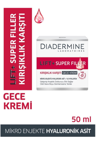 Superfiller Hyaluron Etkili Kırışık Karşıtı Gece Kremi 50 Ml Superfiller Hyaluron Etkili Kırışık Karşıtı Gece Kremi 50 Ml
