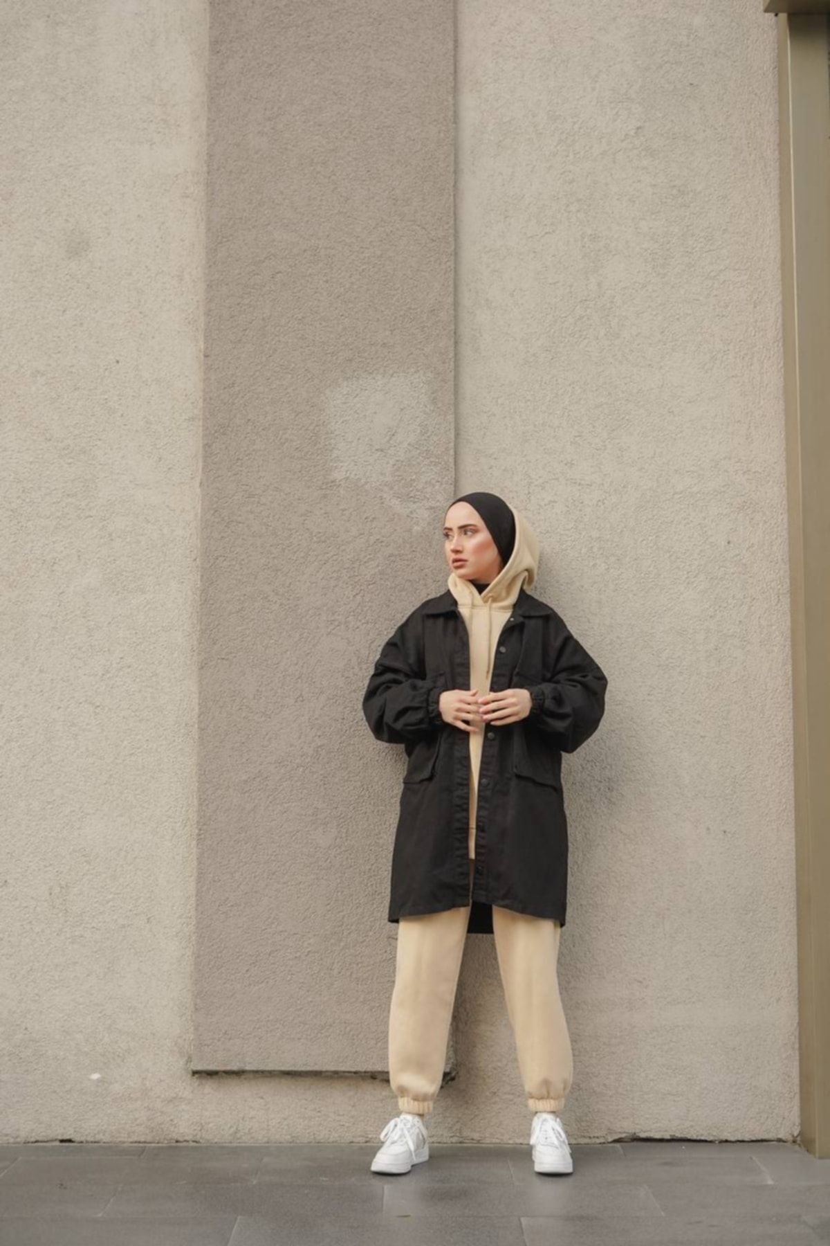 Kadın Siyahtorba Cep Oversize Kot Ceket Kadın Siyahtorba Cep Oversize Kot Ceket