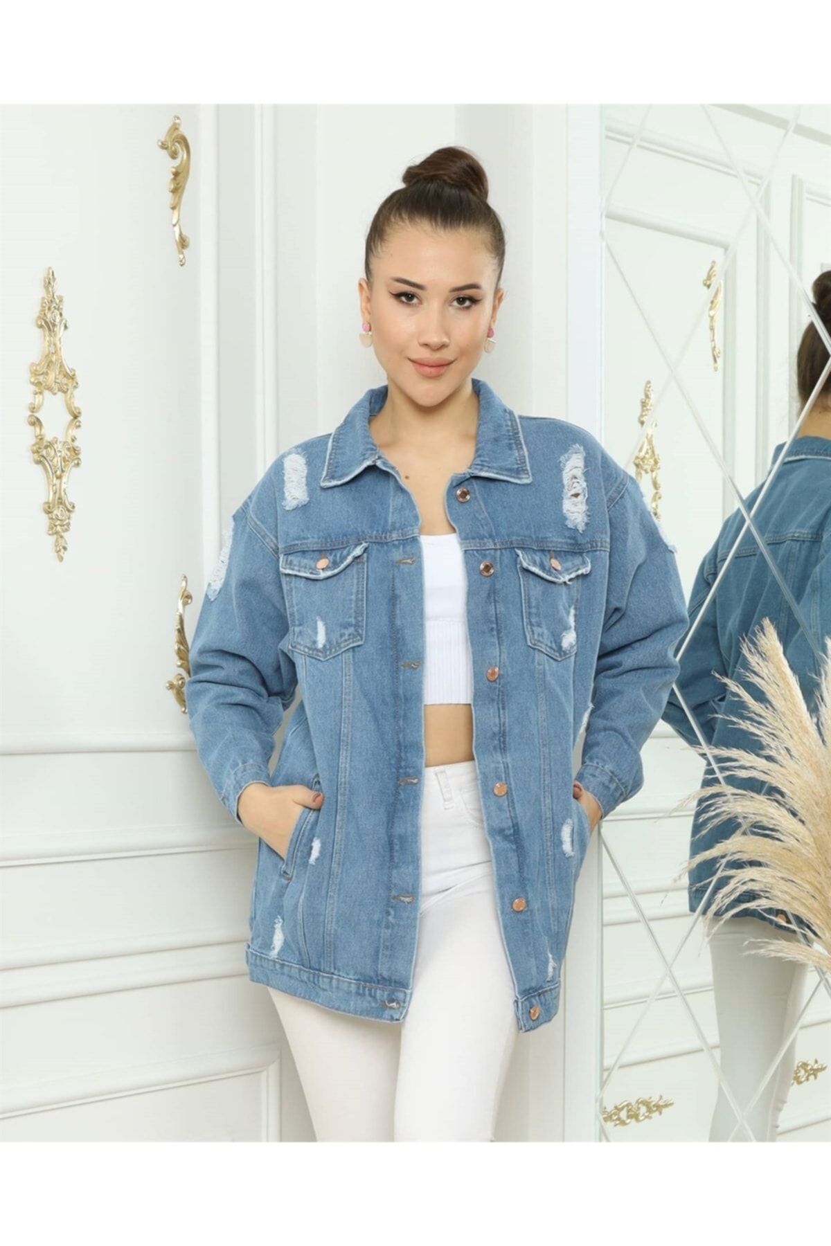 Kadın Yeni Model Kot Ceket 198826 Kadın Yeni Model Kot Ceket 198826