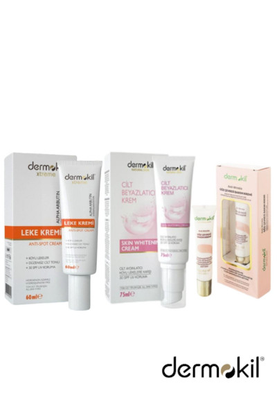 Cilt Beyazlatıcı Krem 75ml & Antı Spot Leke Kremi 60 ml & Göz Çevresi Kremi 15 ml Cilt Beyazlatıcı Krem 75ml & Antı Spot Leke Kremi 60 ml & Göz Çevresi Kremi 15 ml