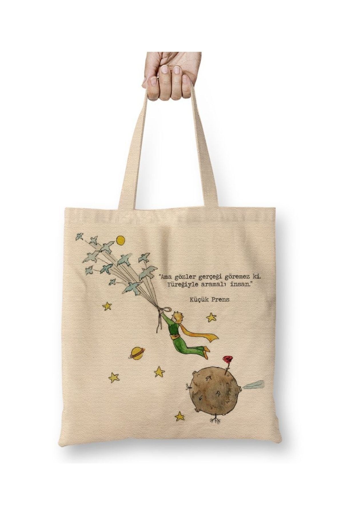 Le Petit Prince Küçük Prens 05 Bez Çanta Uzun Saplı Le Petit Prince Küçük Prens 05 Bez Çanta Uzun Saplı