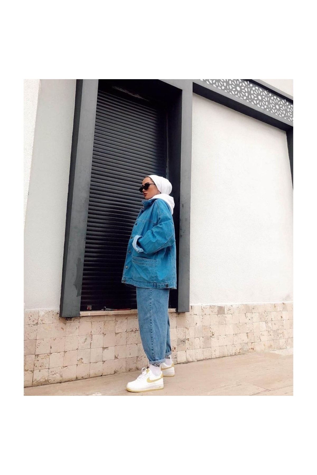 Kadın Wintage Oversize Kot Ceket Kadın Wintage Oversize Kot Ceket
