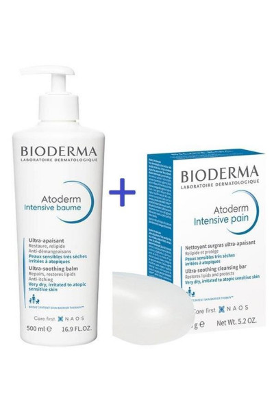 Atoderm Intensive Baume 500 Ml+ Atoderm Intensive Bar Pain 150 Gr Atoderm Intensive Baume 500 Ml+ Atoderm Intensive Bar Pain 150 Gr