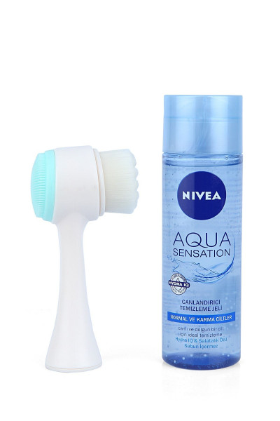 Aqua Sensation Yüz Temizleme Jeli 200 ml + Yüz Temizleme Fırçası Aqua Sensation Yüz Temizleme Jeli 200 ml + Yüz Temizleme Fırçası