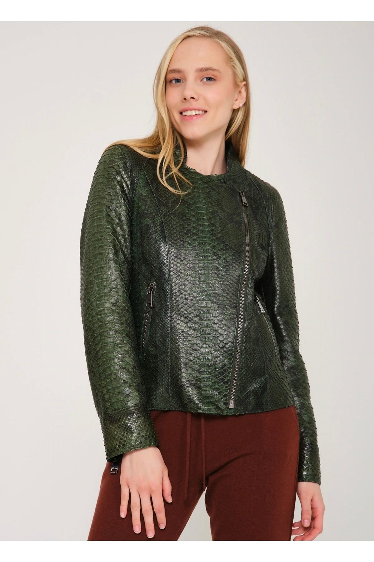 Yeşil Deri Ceket
