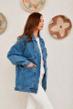 Oversize Vıntage Buz Mavi Cep Detaylı Kot Ceket Oversize Vıntage Buz Mavi Cep Detaylı Kot Ceket