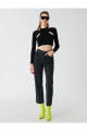Yüksek Bel Düz Crop Paça Kot Pantolon - Eve Jean Yüksek Bel Düz Crop Paça Kot Pantolon - Eve Jean