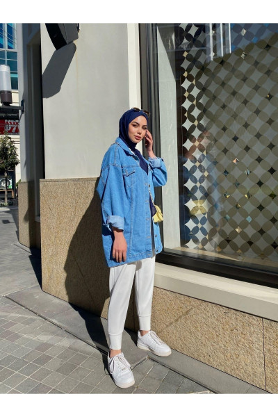 Kadın Oversize Kot Ceket Kadın Oversize Kot Ceket
