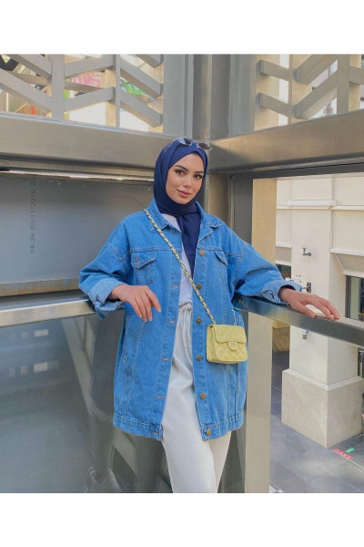 Kadın Oversize Kot Ceket Kadın Oversize Kot Ceket